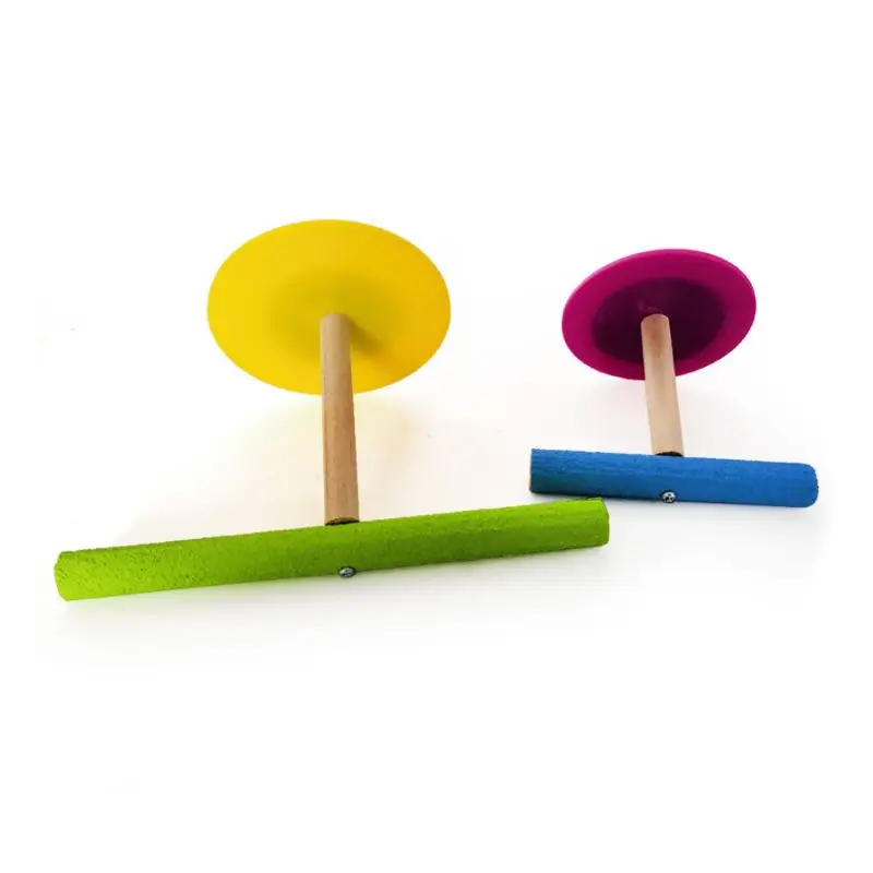 Игрушка подставка для попугаев настольная деревянная матовая акриловая