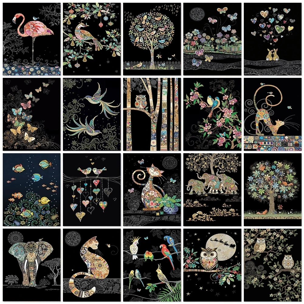 

5D Diy Cat Diamond Painting Flamingo Cartoon Owl Diamond Embroidery Elephant Cross Stitch Butterfly Animal Bird Mosaic Art Decor