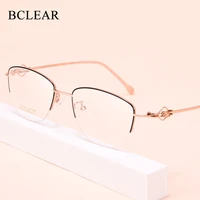 bclear fashion cat eye style women optical glasses frames optic glasses frame for women myopia spectacles half rim hollow legs