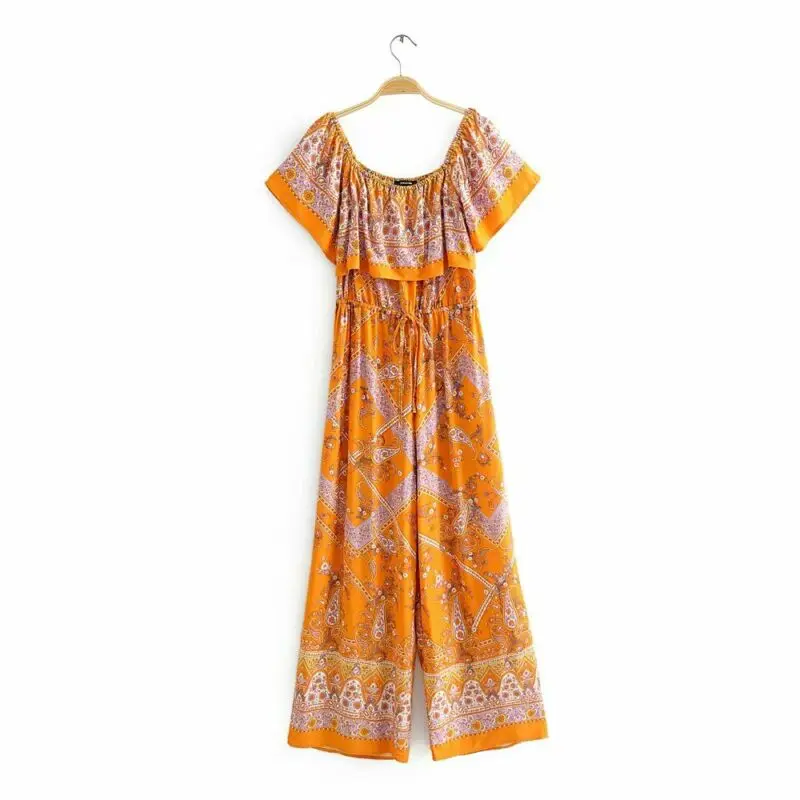 

Women Ladies Boho Clubwear Playsuit Bodycon Jumpsuit Party Romper Trousers Short Sleeve Print New Jumpsuits Playsuits Sunsuits