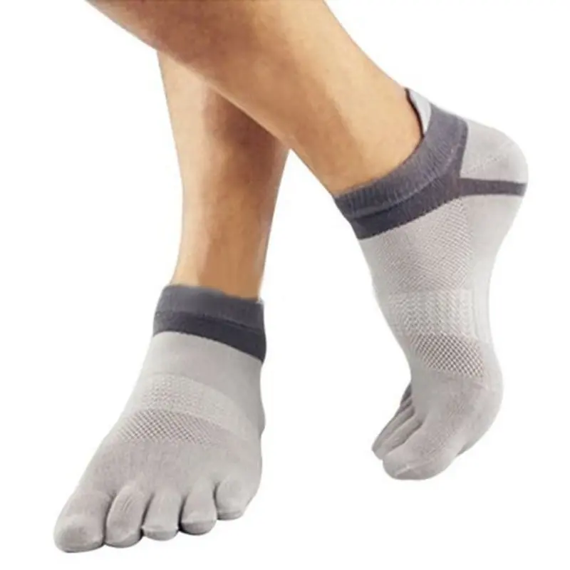 

One Pair Men Sports Socks Personality Running Cotton Toe Pure Socks Colorful Sports Finger Breathable New