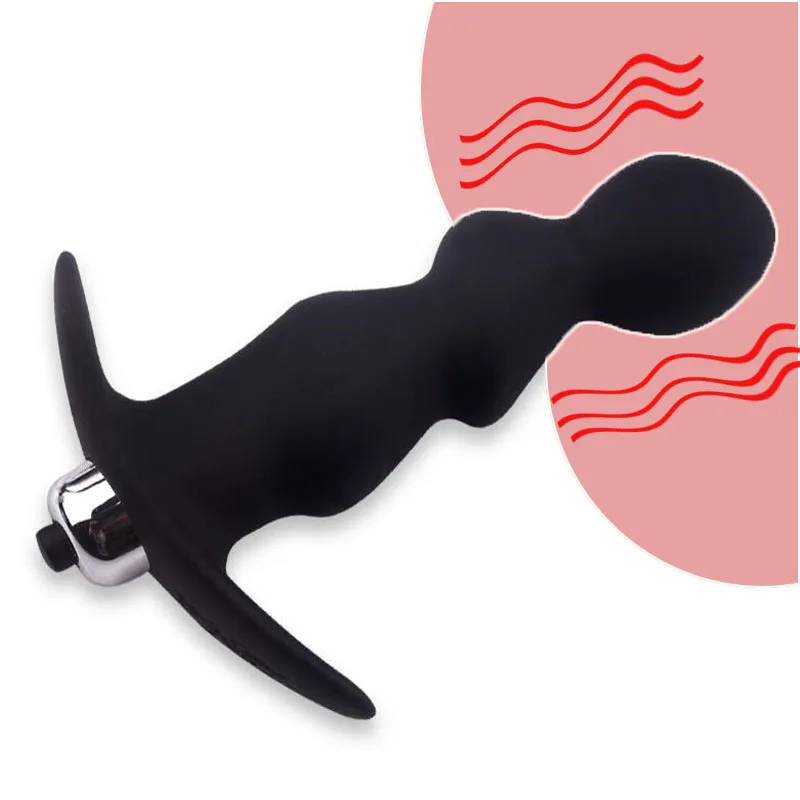 Вибратор бисер Мощный вибратор пенис простаты Анальная пробка вибрационные Секс