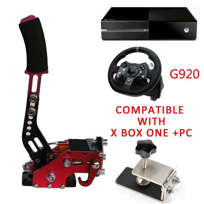 G920 Red Горячие гоночные игры USB Ручной тормоз SIM зажим PC+ PS4 ручной тормоз SIM для гоночных игр G920 G29 G27 с приспособлением экшн-игрушка FANATECOSW - Цвет: G920 Red