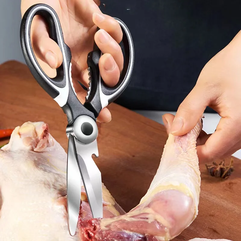 

Kitchen Scissors Multifunction Stainless Chicken Bone Scissors Chicken Poultry Fish Kitchen Tool Shears For Barbecue Nutcracker