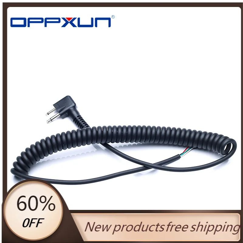 

OPPXUN 2PIN Handheld Microphone Cable for Motorola GP88S GP2000 GP3688 GP3188 GP300 Two-Way Radio