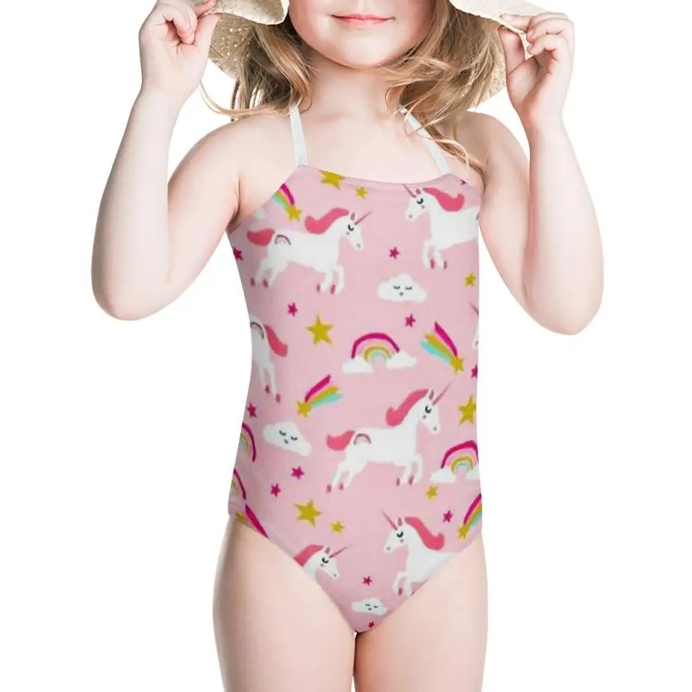 HYCOOL красочный Радужный метеорит Единорог Пони принт детские купальники для