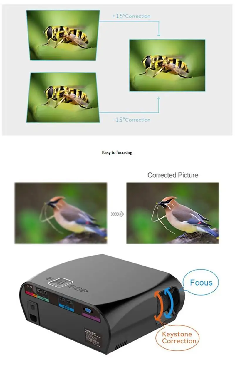 Vivibright GP100 проектор VGA USB беспроводной портативный проектор 3500 люмен видео светодиодный проектор 1280x800 для домашнего проектора