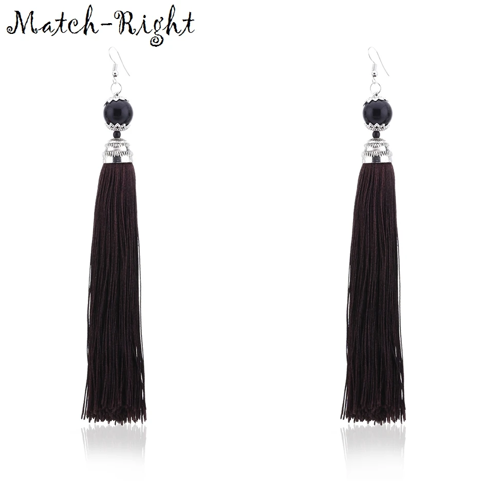 Женские этнические винтажные массивные длинные висячие серьги-Крючки с