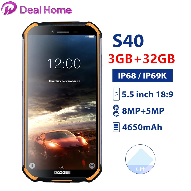 Doogee S40 5 &quotЭкран Водонепроницаемый 3 Гб оперативной памяти Оперативная память 32GB