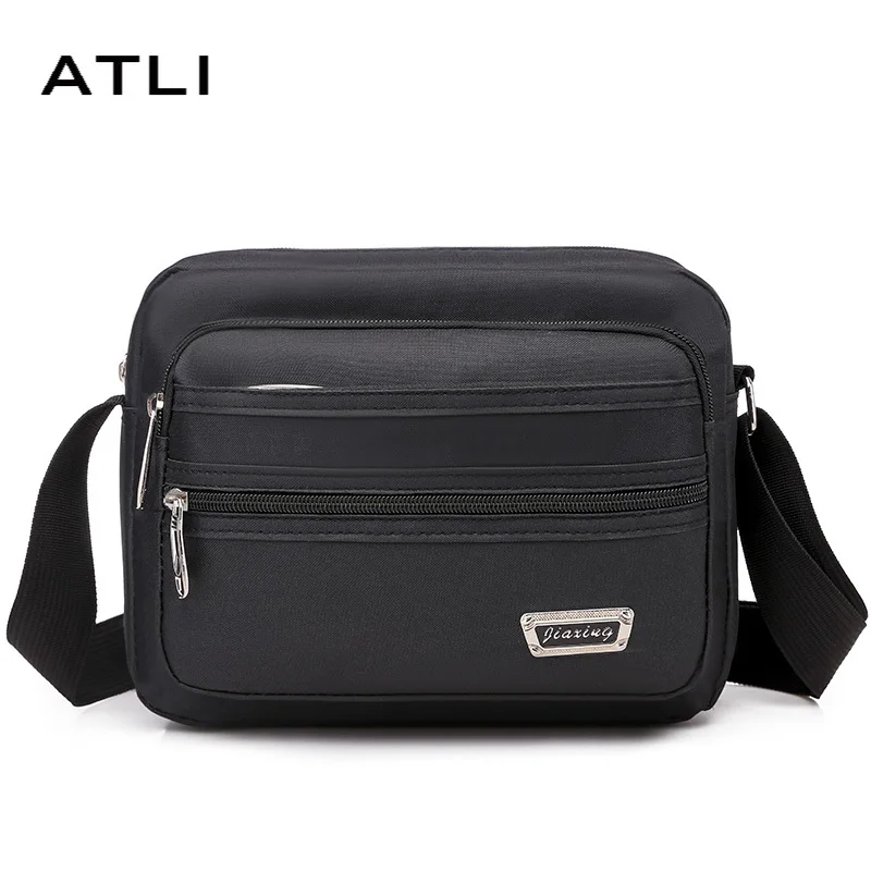 

Сумка-мессенджер Мужская, нейлоновая, водонепроницаемая, однотонная, повседневная, 2021