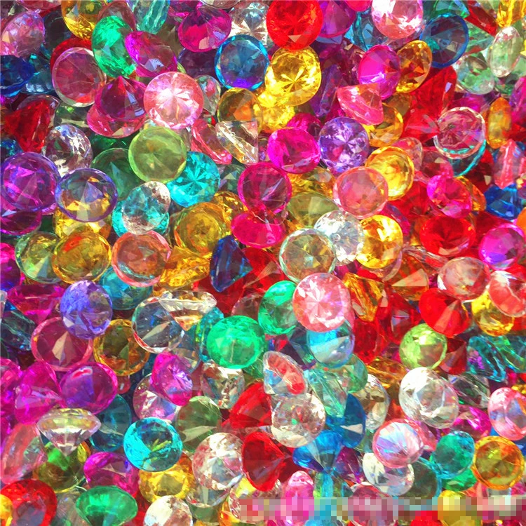 

20MM/20 Artificial Diamond Jewelry Treasure Box Pirate Acrylic Crystal Gem Toy Party Christmas Wedding Decoration Gift