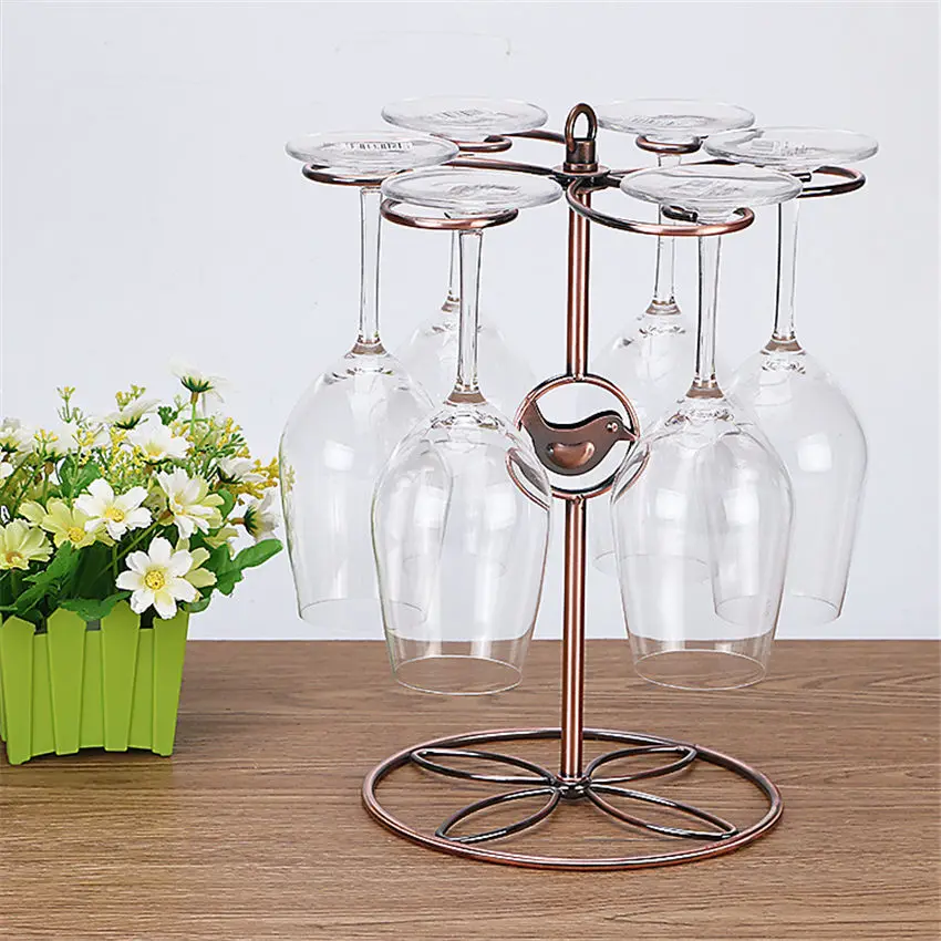 Маленькая птица винный стойка для стаканов кухонный бар подвешиваемый держатель