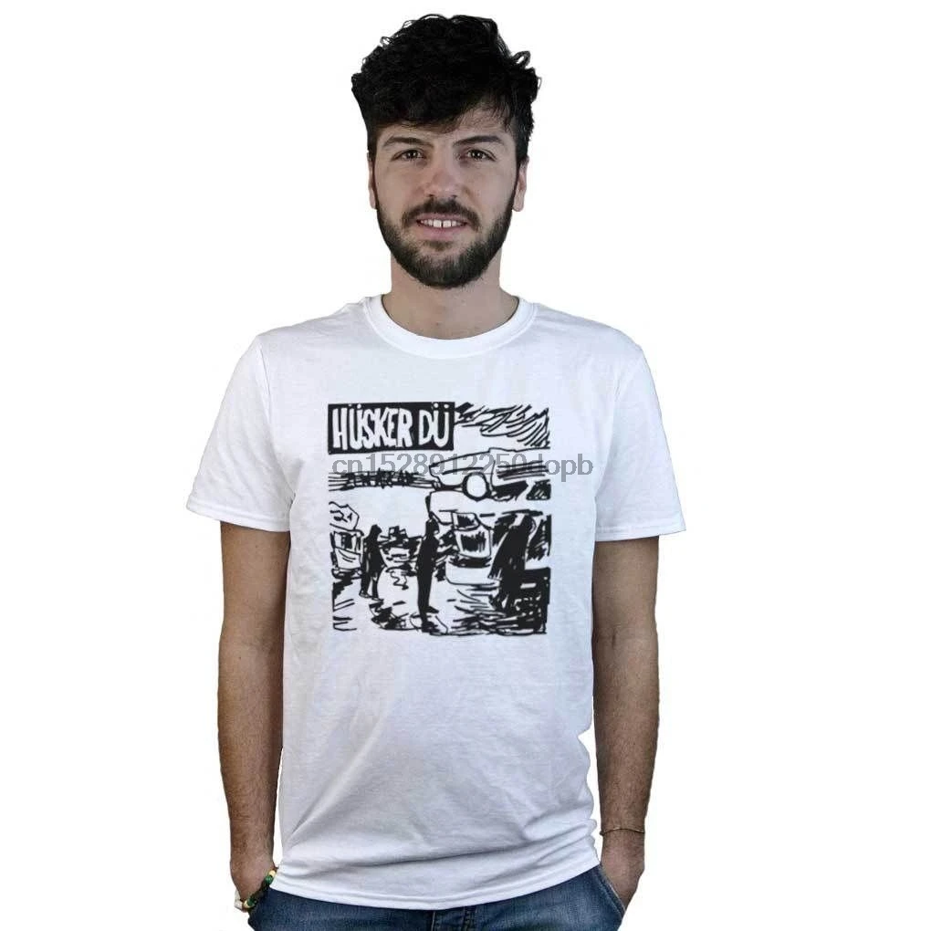Футболка 2017 новая футболка с круглым вырезом в стиле панк Рок Husker Du Bianco Bianca 3D