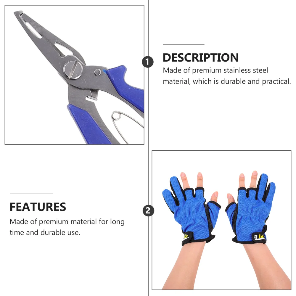 

1 Set Multi-functional Fishing Tackle Fish Controller Practical Fish Pliers Kit