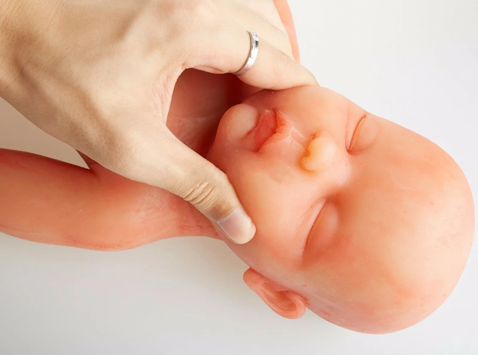 Мягкая силиконовая кукла-младенец с закрытыми глазами 18 5 дюйма | Игрушки и хобби