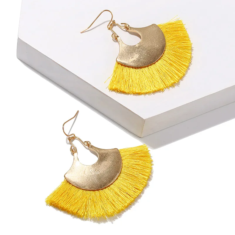 Серьги с бахромой Бохо 2020 популярные длинные серьги индийские золотого цвета Jhumka