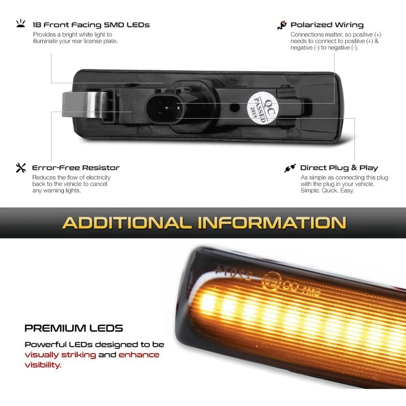 

Smoked Lens Amber LED Dynamic Side Marker Lights for Range Rover Sport LR3 LR4 Discovery 3/Discovery 4 LR2 Freelander 2