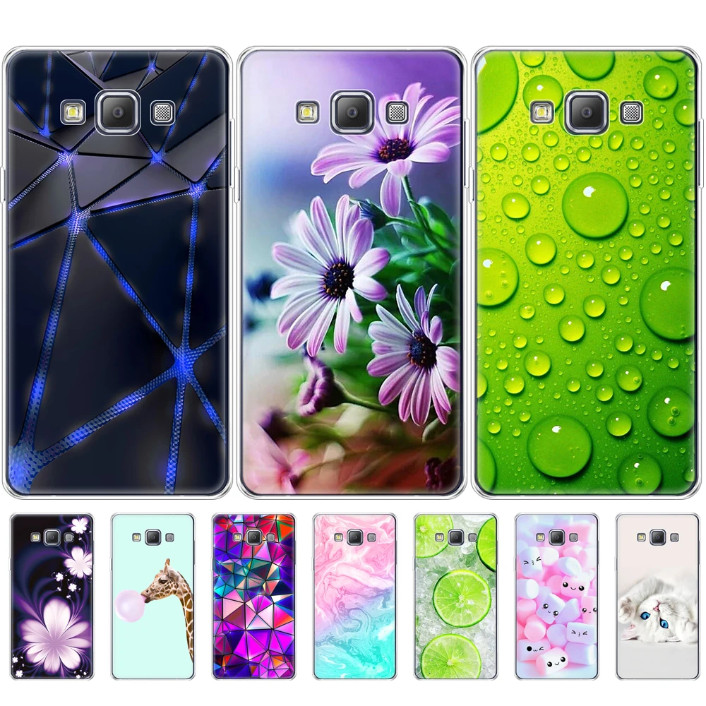 Силиконовый чехол для Samsung Galaxy A7 2015 мягкий из ТПУ задняя крышка A700 A700F с полным