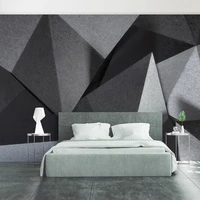 custom any size mural grey nordic 3d stereo abstract geometric wallpaper restaurant cafe background home decor papel de parede