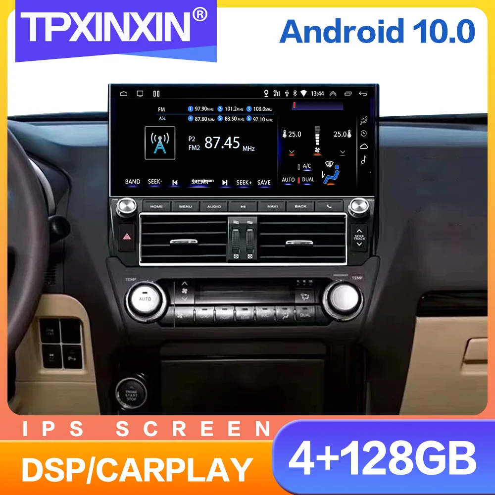

12.3" IPS QLED Screen Android Car Radio For Toyota Prado 2010 - 2017 Multimedia Video Tape Recorder Player Navigation Stereo GPS