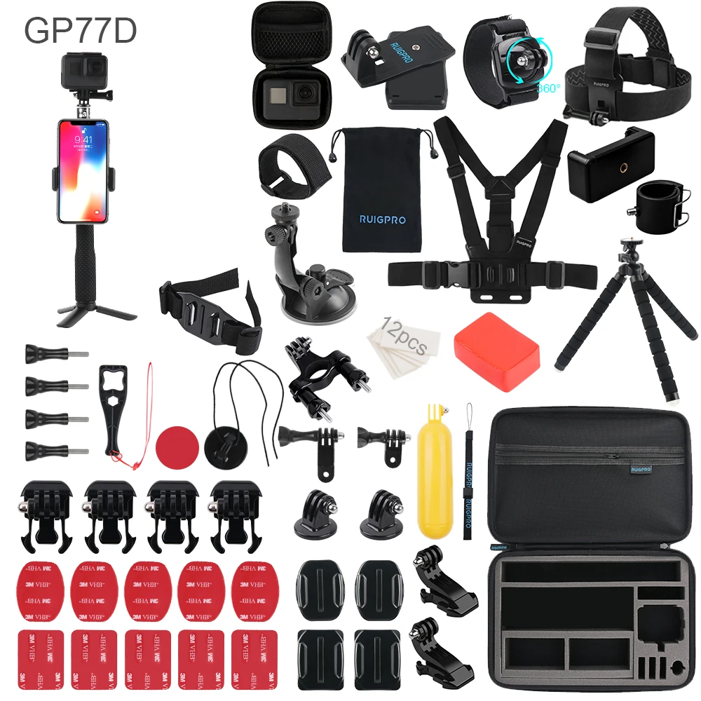 Аксессуары для экшн камеры GoPro Hero 9 8 7 6 5 Black Xiaomi Yi 4K SJCAM SJ8 Pro M20 Eken H9 Go крепление Sony