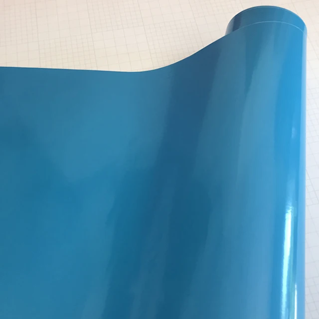 Mid Blue Глянцевый виниловый черная, глянцевая, виниловая Автомобильная Обёрточная бумага рулон белый глянцевый виниловый Обёрточная бумага Стикеры пленка с без пузырьков воздуха 10/20 Вт, 30 Вт, 40 см/50 см X 152 см - Название цвета: Mid Blue