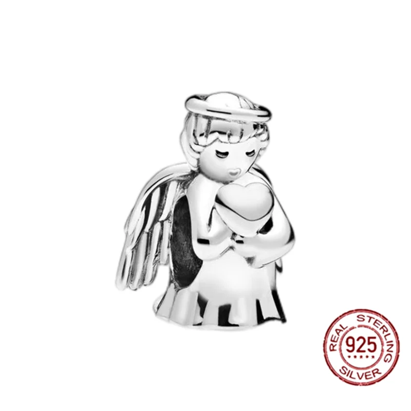 

100% 925 Sterling Silver Beads Angel love Charm fit Original Pandora Charms 925 Bracelet DIY Jewelry Making for Women Hot Sale