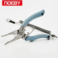 noeby fishing accessories mini pliers tool for small slip ring of lures stainless steel fishing plier braid line cutter