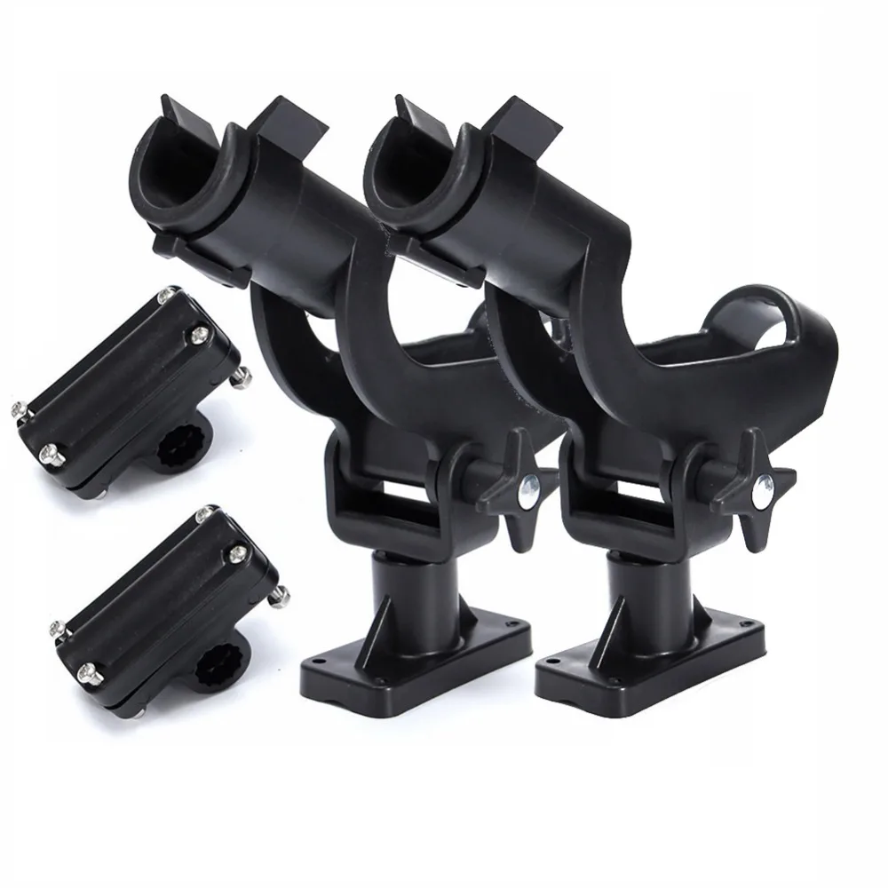 

HiUmi 2PC Catch Fishing Rod Holder Boat Tools With Screws 360 Degree Rotation RH50