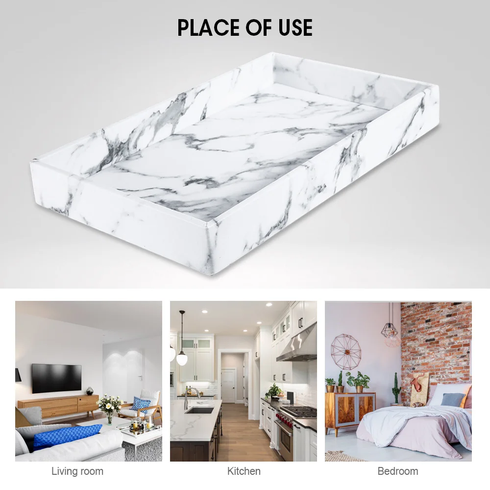 Поднос сервировочный с мраморным узором поднос для китайского чайного сервиза