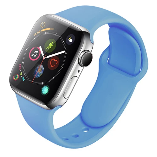 Силиконовый ремешок для часов Apple Watch 5 4 44 мм 40 мм ремешок для iwatch Apple Watch Series 3 2 1 38 мм 42 мм полосы - Band Color: color 23