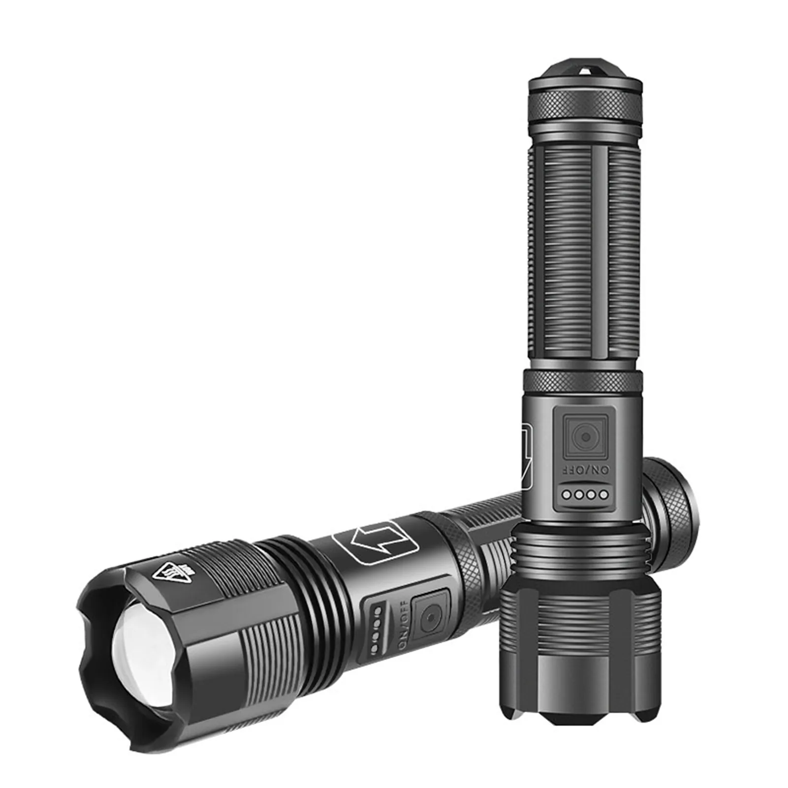 

1000 High Lumen LED Flashlight Handheld Zoomable Torch Light With 5 Light Modes USB Charging Use In Rainy Snowy Emergency
