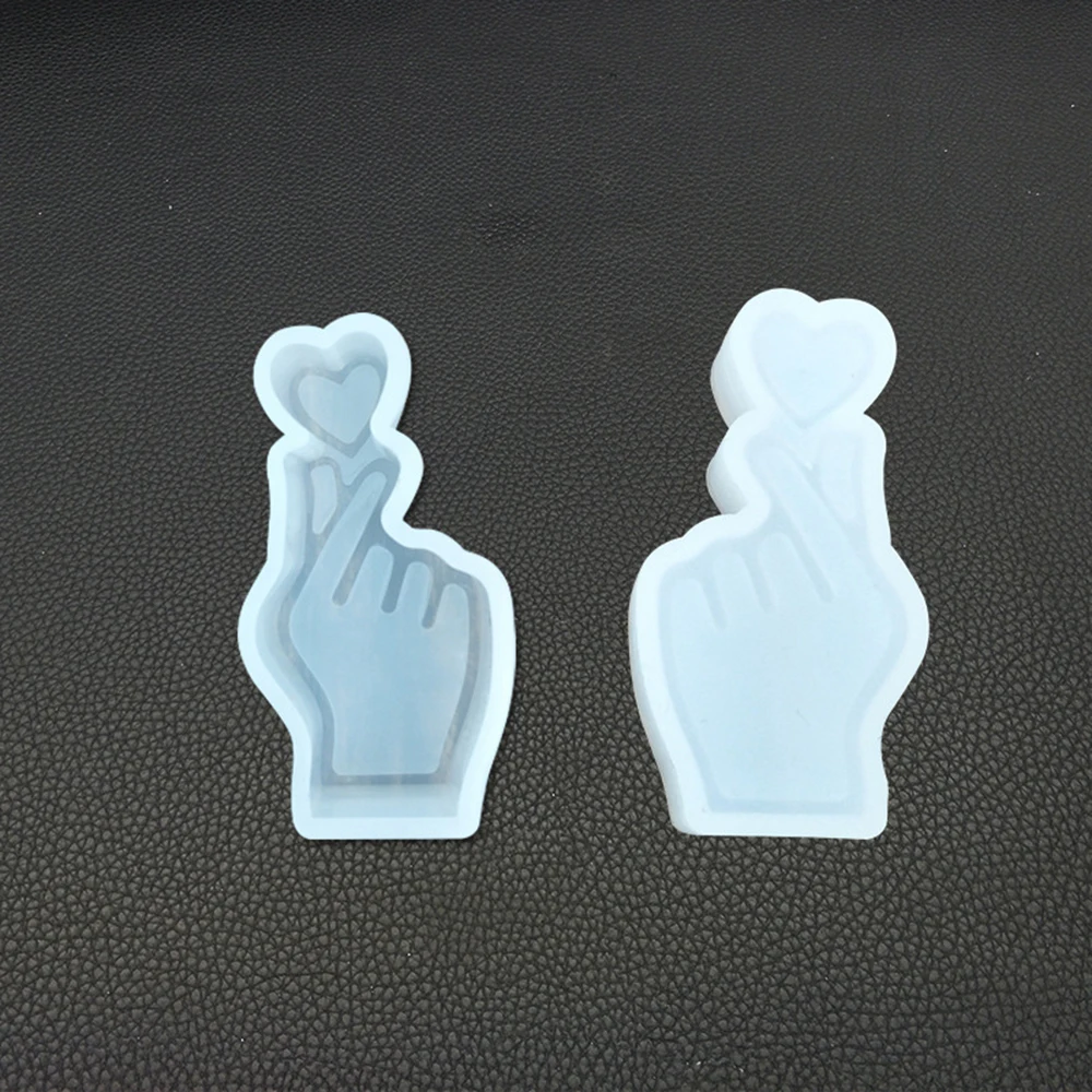 Палец сердце силиконовая форма для торта Корейская рука из кабошона
