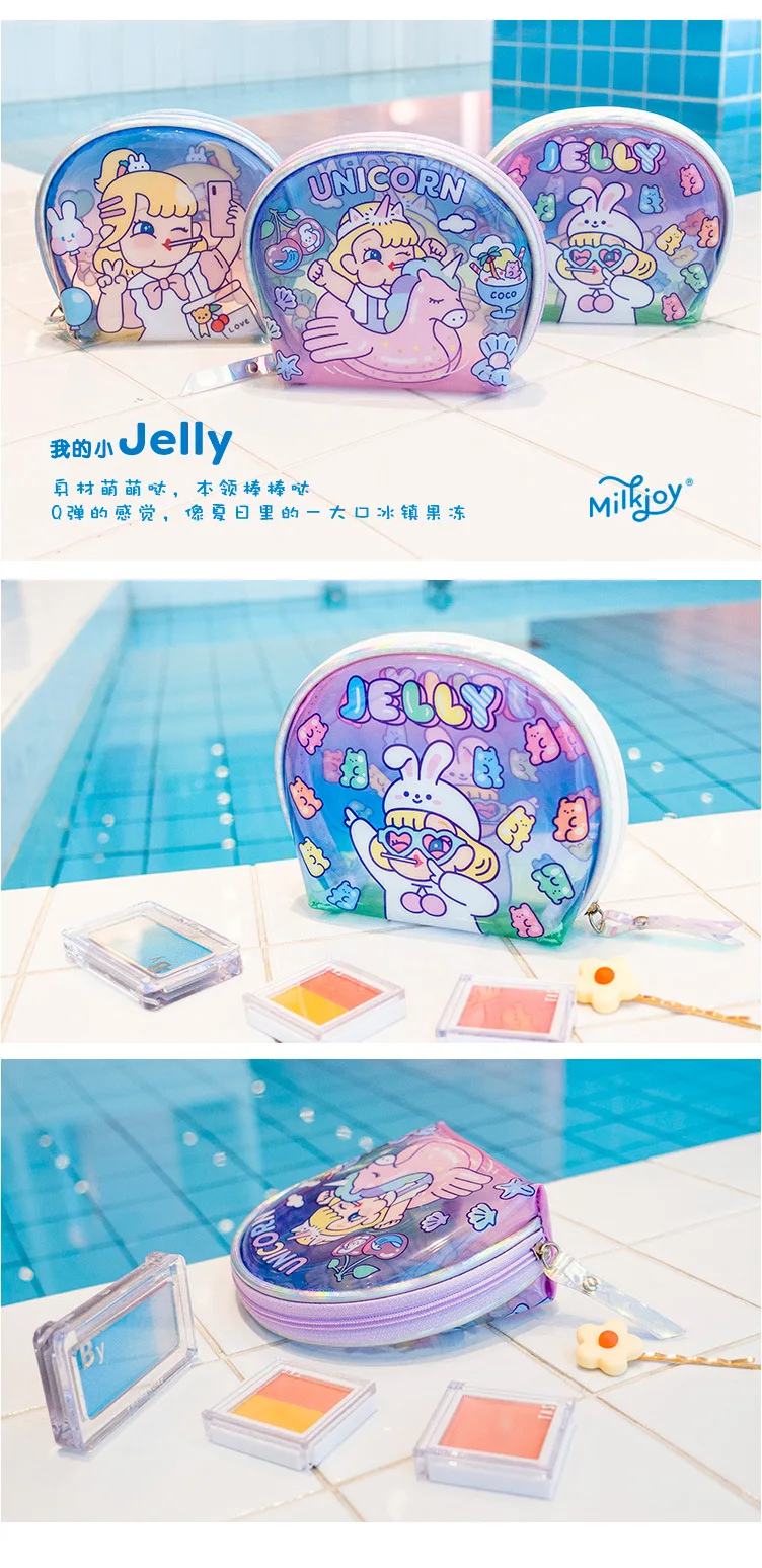 Bentoy Milkjoy единорог Радуга конфеты Водонепроницаемый Косметический чехол желе для женщин Путешествия Лето Пляж мыть макияж сумки сумочки Kawaii