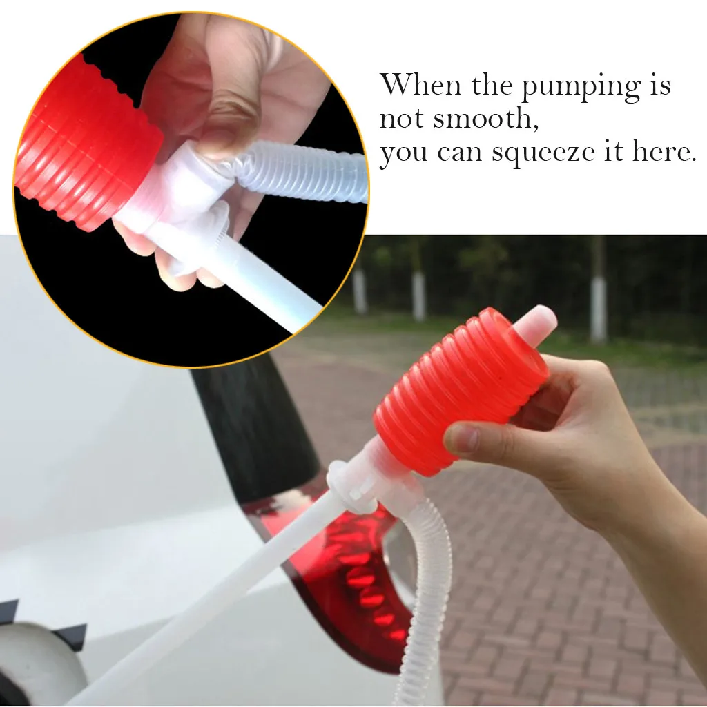 Портативный Автомобильный Ручной Сифон насос для шланга газа масла жидкости