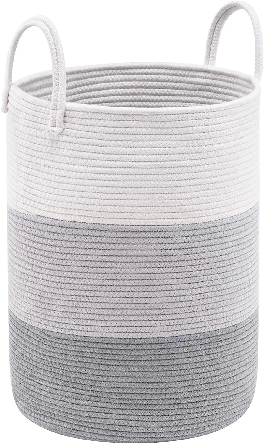 Корзина для белья из хлопчатобумажной веревки 58L складная корзина хранения
