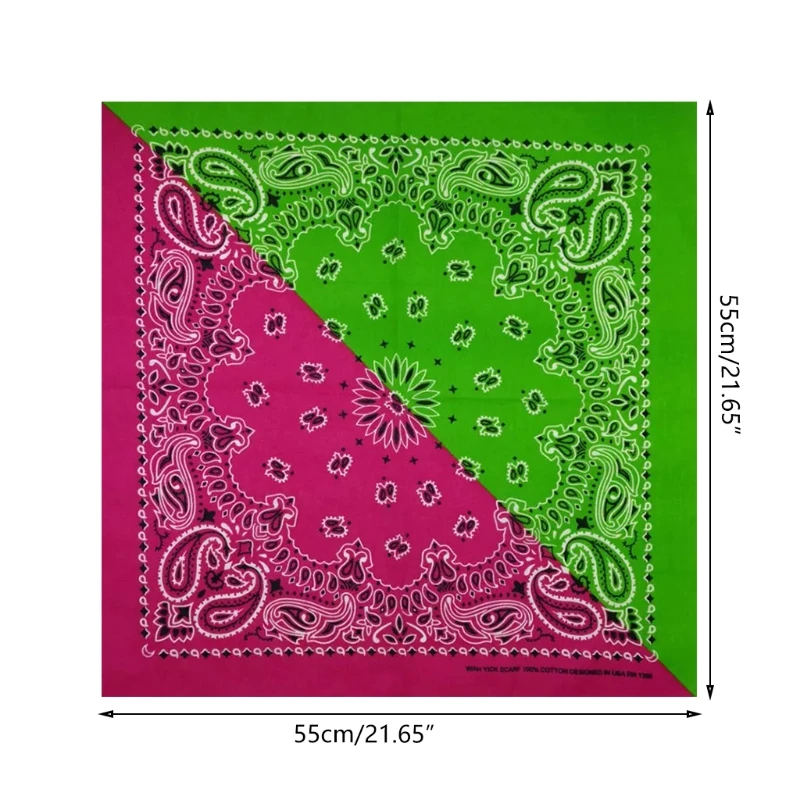 

6pcs Cotton Bandana Square Scarf Magic Turban Hip-hop Headband Flower Printed Scarves Neckerchief for Women Gi