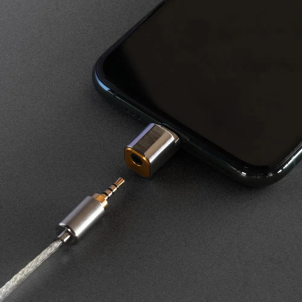 Адаптер для наушников DD ddHiFi TC25i LTG с разъемом 2 5 мм позволяет устройству iOS