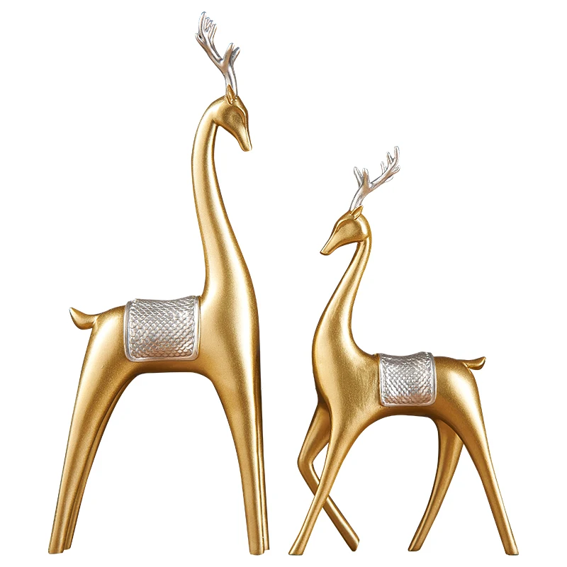 

Light luxury deer living room wine cabinet rack decoration home creative European TV new gift porch