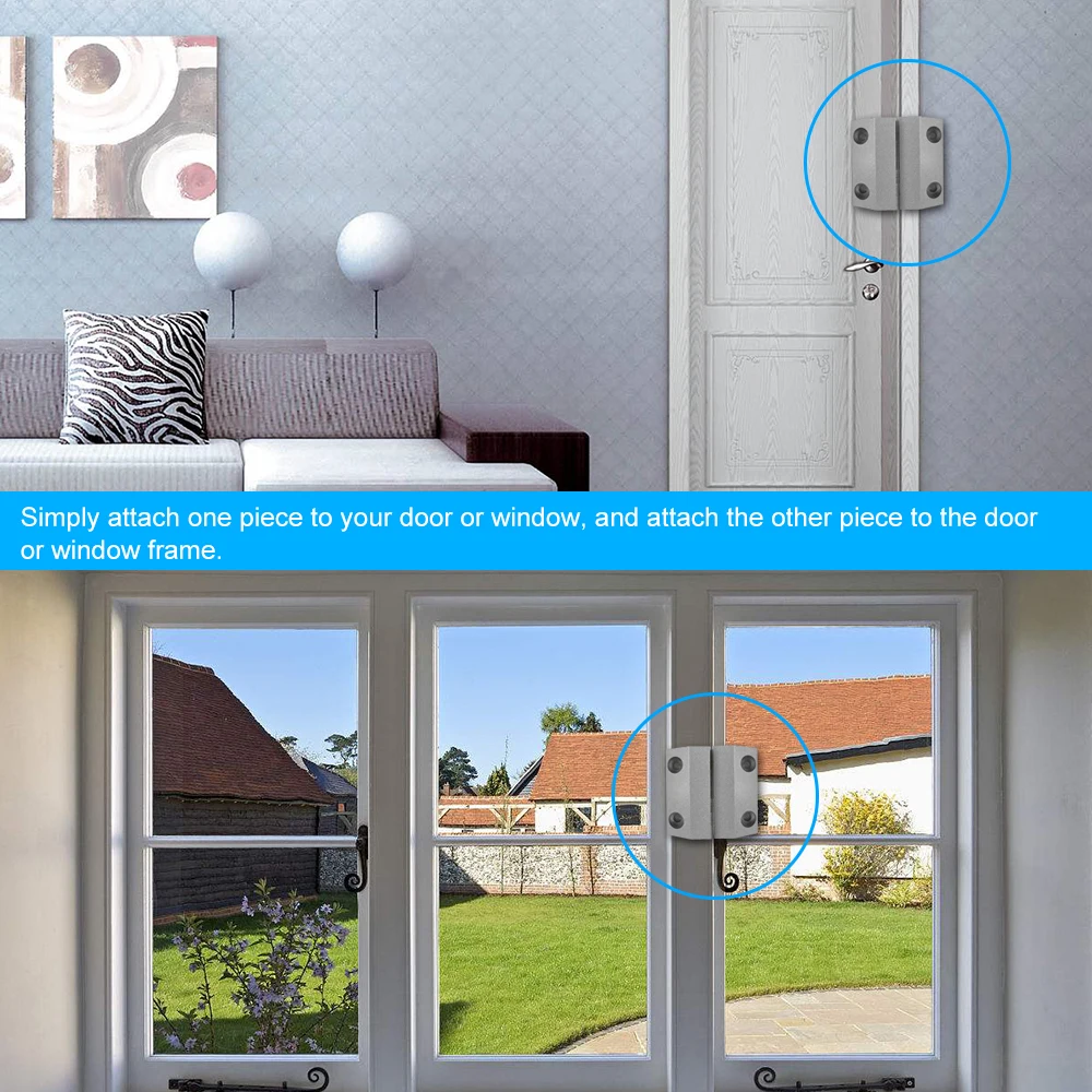 Проводной металлический Геркон для ворот дверей окон датчик магнитные контакты