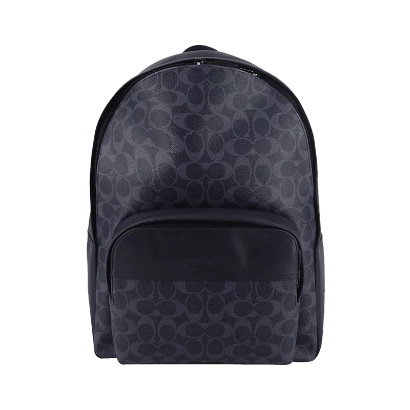 Coach F72483 мужской Хьюстон рюкзак Подпись холст рафинированная кожа - Цвет: F72483QBDEN