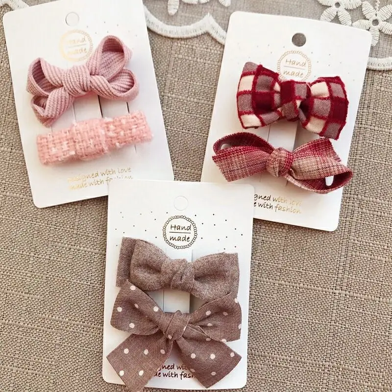 

6pcs/set New Women colorful Bow Hairpins Girls Lovely Hair Clips Hair Ties Ropes Headwear Korea Hair Accessories HairgripsJ128