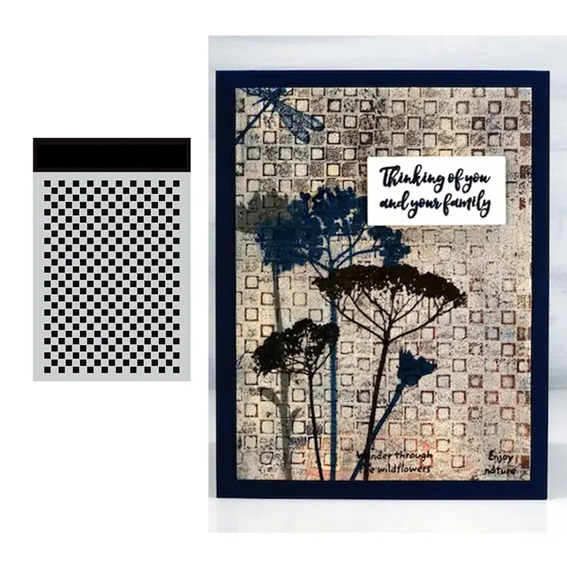 

Small Stencil Checkered for DIY Scrapbooking Album Stamp Make Paper Card Embossing Greeting New Die Cut DIY 2021 NEW Christmas