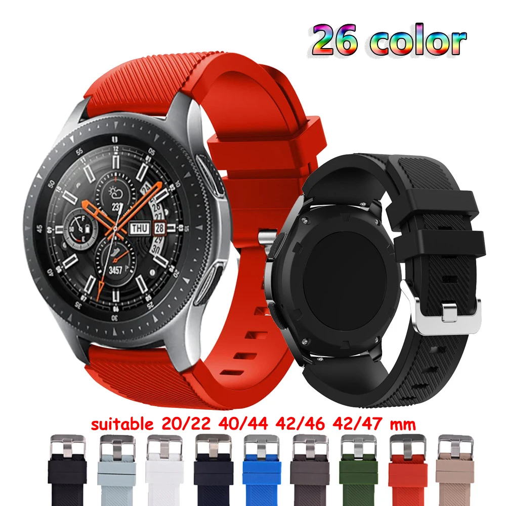 22 мм ремешок для часов samsung Galaxy watch 46 мм 42 мм active 2 gear S3 Frontier ремешок huawei часы gt спортивный браслет 20