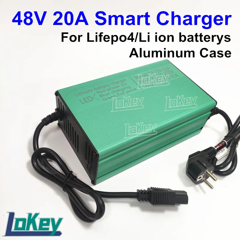 

Fast Charger 48V 20A 13S 54.6V 14S 58.8V lipo 16S 58.4V lifepo4 Charger for lithium li ion lifepo4 lipo battery