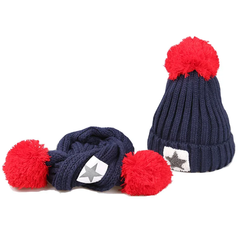 От 5 до 10 лет детский головной убор шарф комплект из двух предметов Осень зима