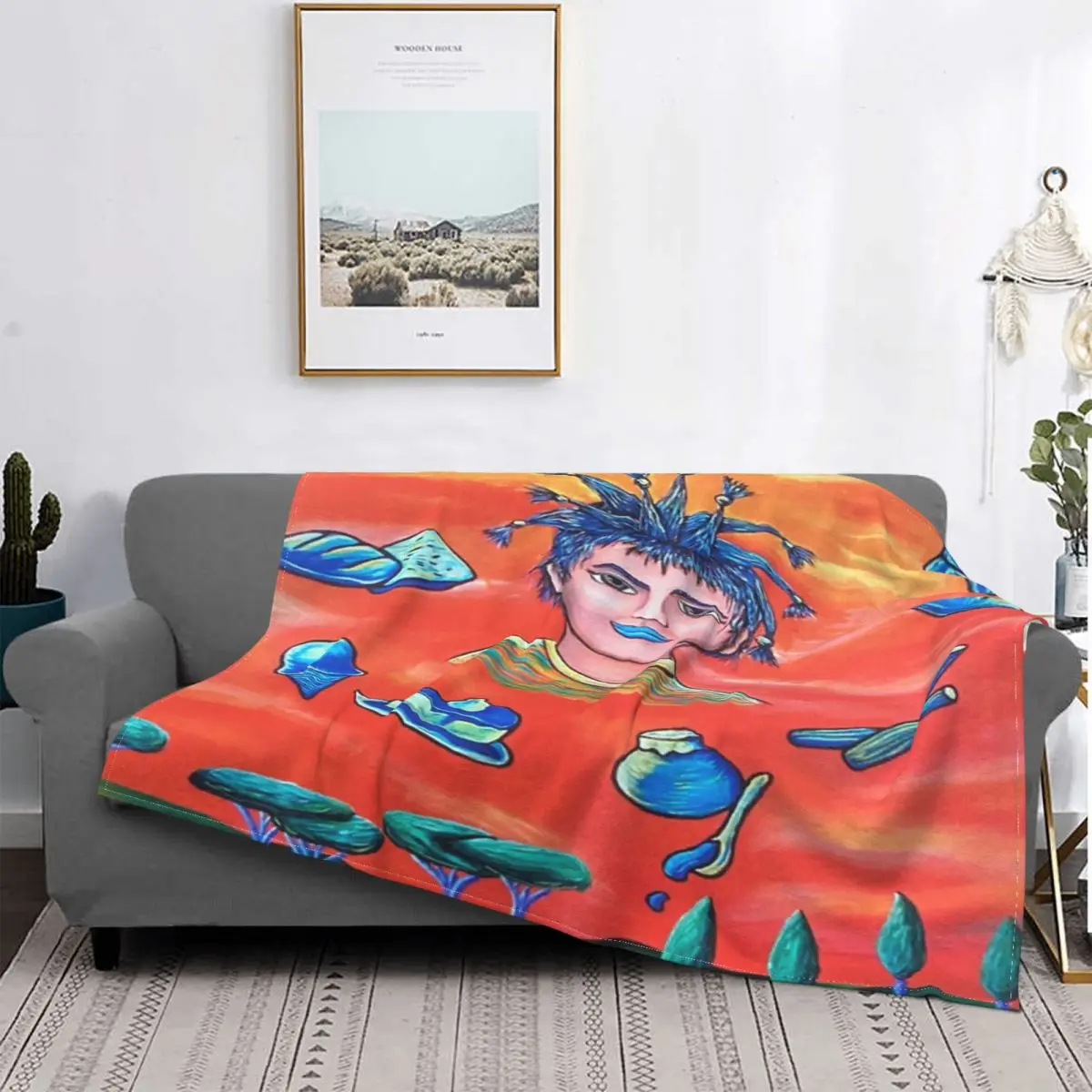 

Funda de cama a cuadros para niños, manta mexicana de Dulce vida, cubrecama, manta Doble