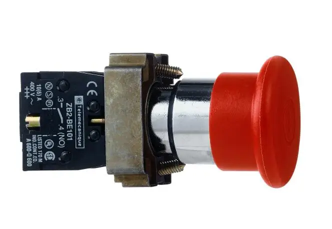 Кнопка блокировки XB2BT42 XB2BT42C = ZB2BZ102C + ZB2BT4C Ø 22, красная, диаметр грибчатой головки Ø 40, в соответствии с сбросом