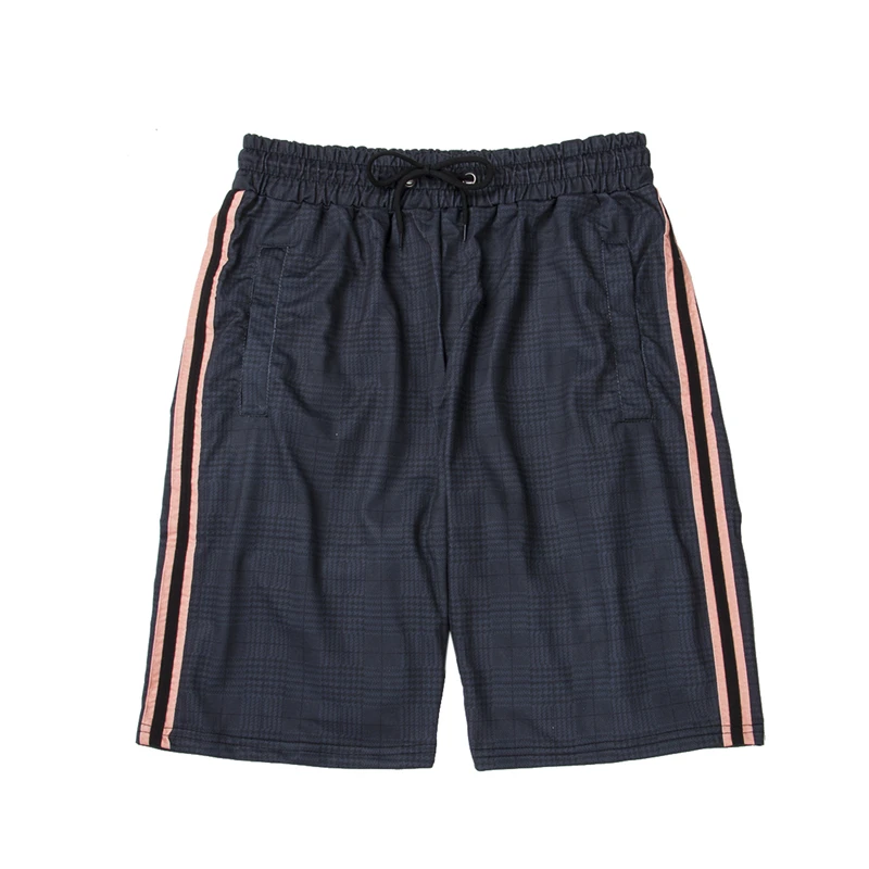 

2020 Summer Casual Shorts Men's Side Striped Sportswear Plaid Short Sports Shorts Gym Jogger Breathable Men's Loose Trousers 3XL