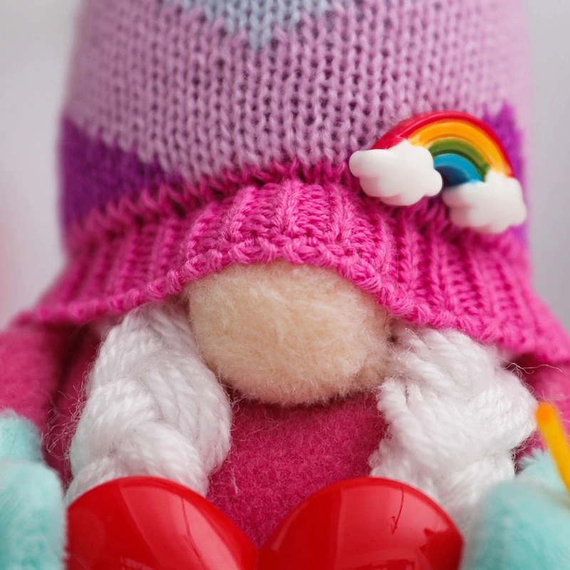 

2pcs Rainbow Gnome Summer Tomte Swedish Nisse Scandinavian Elf Dwarf Decoration